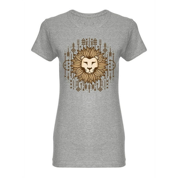 African Lion Design Shaped T-Shirt Women -Image by Shutterstock, Female Large