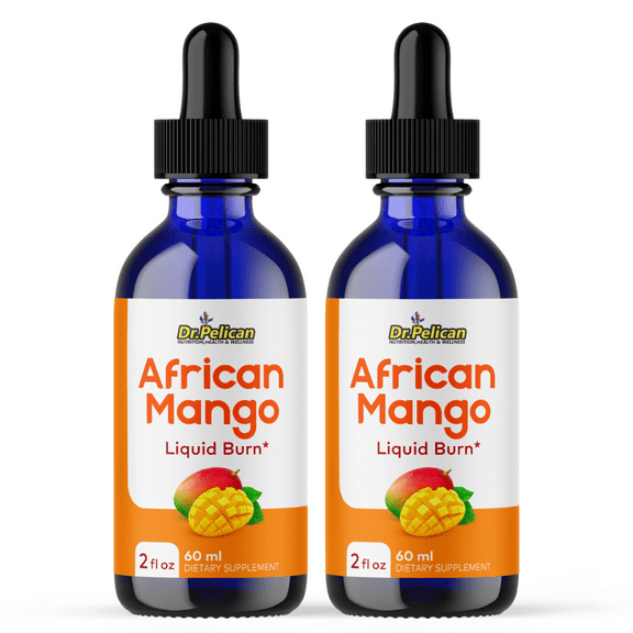 African Mango Liquid Burn Drops- Weight Loss-2 Bottles-120ml (2fl oz)-Dr.Pelican