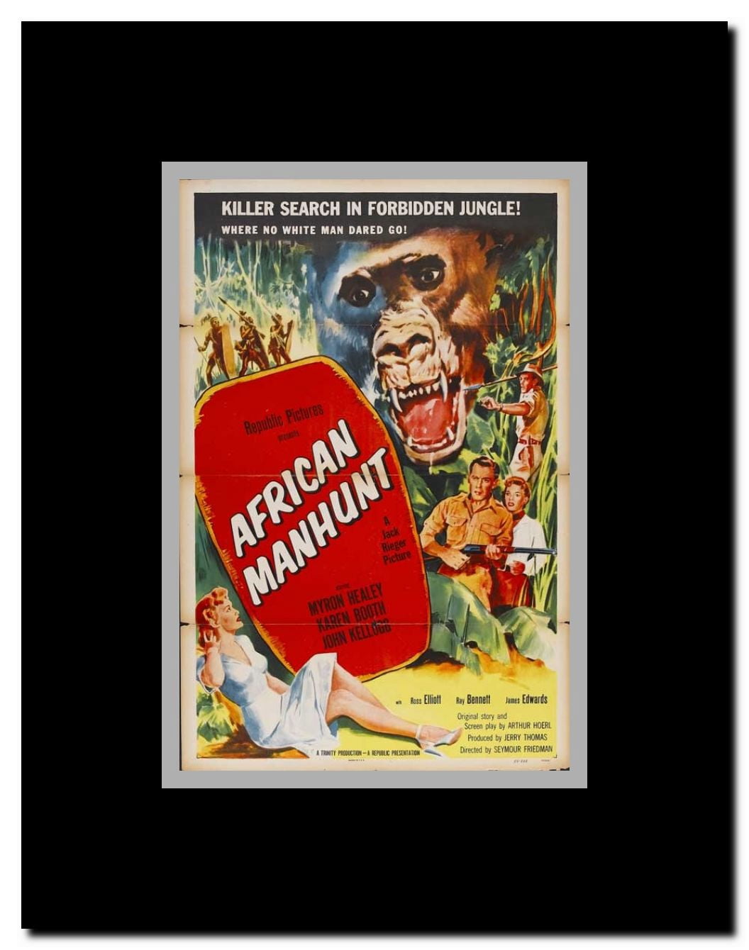 African Manhunt Framed Movie Poster