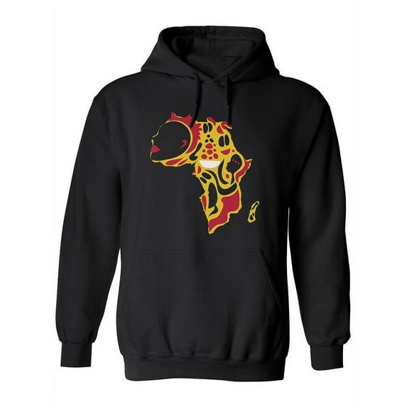 African Map Colorful Art Hoodie Women -Image by Shutterstock, Female Medium