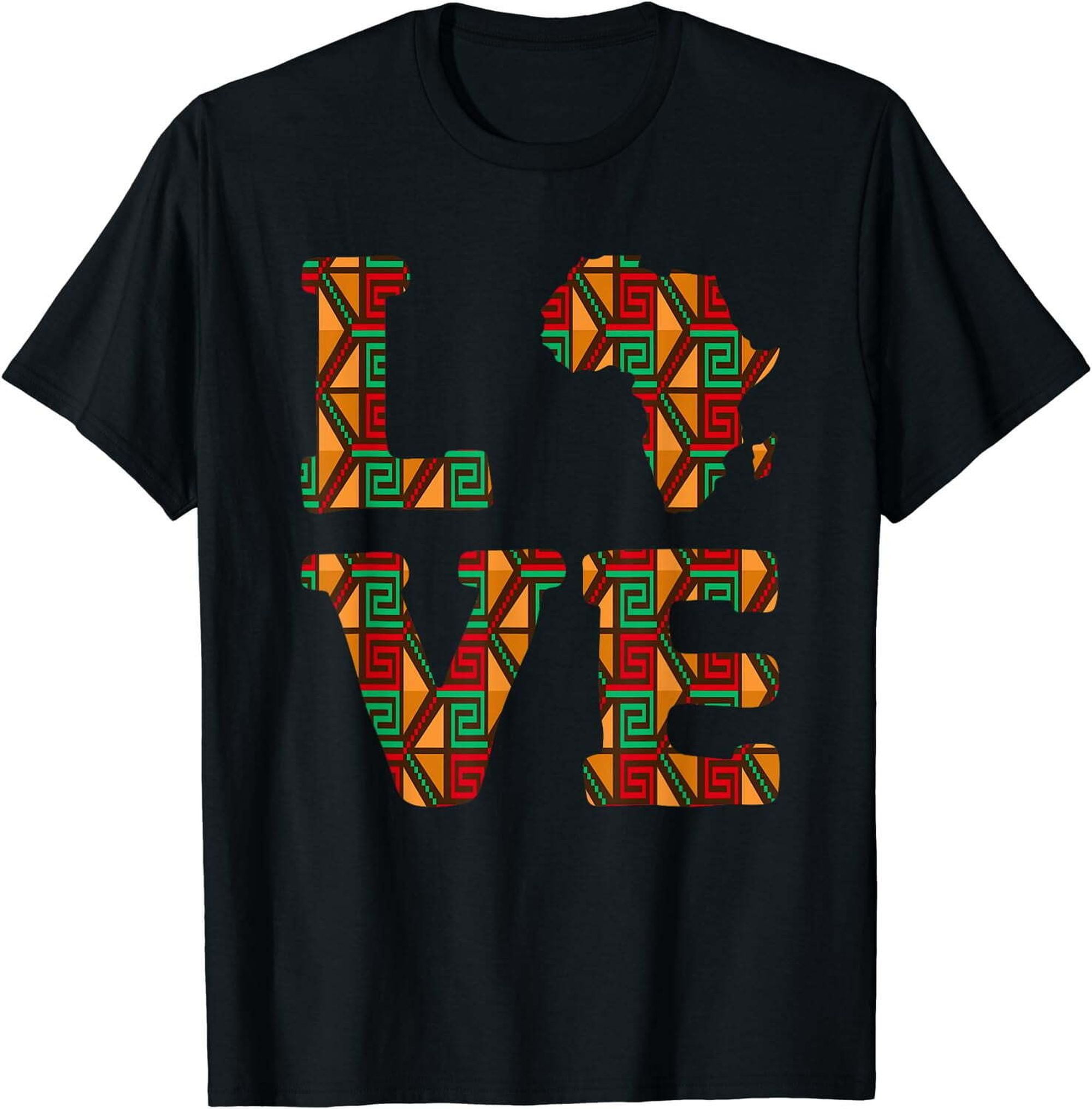 African Map Ethnic Print Kente Cloth Dashiki Tribal Ghana T-Shirt ...