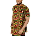 thumbnail image 1 of African Men Clothes Ankara short sleeve Shirt Africa Style Men's Blouse Print Top Nigerian Clothes, 1 of 2