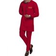 thumbnail image 1 of African Men Clothing Dashiki Outfit Embroidery Traditional Full Sleeves Shirt Pant Suit 2 Piece Sets Ankara Attire for Men WYN1959, 1 of 2