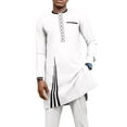 thumbnail image 1 of African Men Clothing Fit Dashiki Long Sleeve Shirt Pants 2 Piece Sets Embroidered Traditional Outfits African Suits WYN1900, 1 of 2