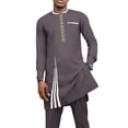 thumbnail image 1 of African Men Clothing Fit Dashiki Long Sleeve Shirt Pants 2 Piece Sets Embroidered Traditional Outfits African Suits WYN1900, 1 of 2