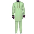 thumbnail image 1 of African Men Clothing Fit Dashiki Long Sleeve Shirt Pants 2 Piece Sets Embroidery Traditional Outfits African Suits for Men WYN1905, 1 of 2