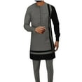 thumbnail image 1 of African Men Traditional Clothing Dashiki Ankara Pant Coat 2 PCS Set Long Sleeve Tracksuit Outfits WYN1181, 1 of 2