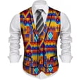 thumbnail image 1 of African Mens Clothing Ankara Print Top Vest African Slim Fit Business Wedding Blazer Vest, 1 of 4