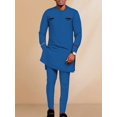 thumbnail image 1 of African Mens Clothing Traditional Dashiki Ankara Top and Pant Set Long Sleeve Tracksuit Outfits WYN1601, 1 of 5