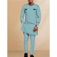 thumbnail image 1 of African Mens Clothing Traditional Dashiki Ankara Top and Pant Set Long Sleeve Tracksuit Outfits WYN1601, 1 of 5