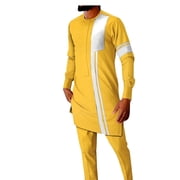 African Mens Dashiki Ankara Robe Top and Pant Set Long Sleeve Tracksuit Outfits WYN1902