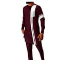 thumbnail image 1 of African Mens Dashiki Ankara Robe Top and Pant Set Long Sleeve Tracksuit Outfits WYN1902, 1 of 2