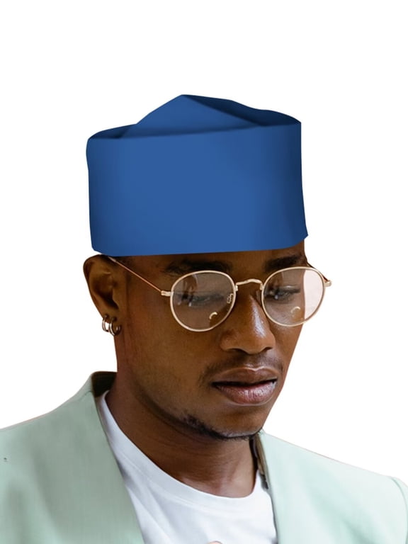 African Mens Kufi Hat Ankara Cotton Kufi Hats Muslim Prayer Cap Men Hat Accessory WYB776