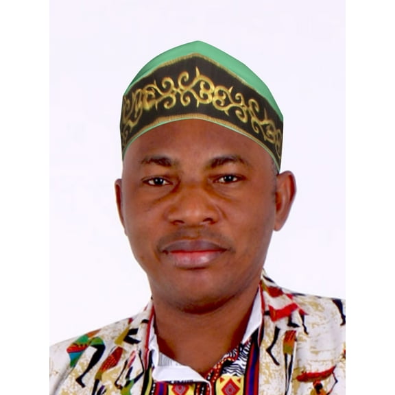 African Mens Kufi Hat with Gold Embroidery Ankara Cotton Kufi Hats Men Hat Accessory Cap WY1084N