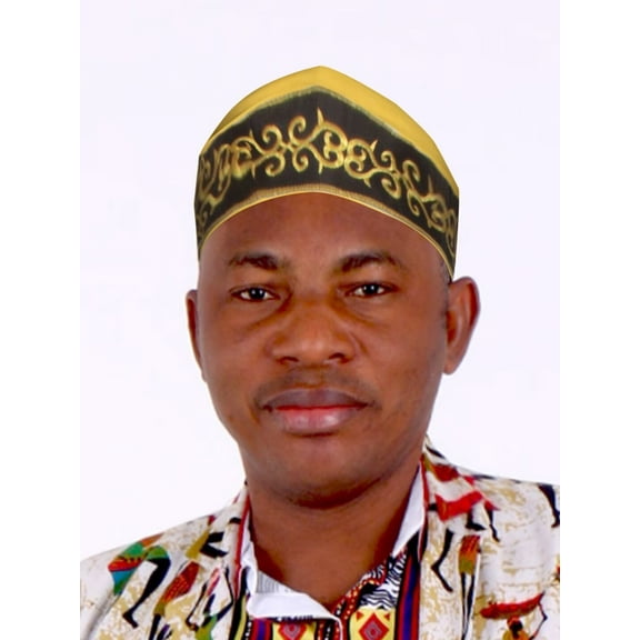 African Mens Kufi Hat with Gold Embroidery Ankara Cotton Kufi Hats Men Hat Accessory Cap WY1084N