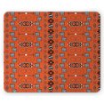 thumbnail image 1 of African Mouse Pad, Pattern with Traditional Ornamental Folk Boho Design, Rectangle Non-Slip Rubber Mousepad, Orange Black White, by Ambesonne, 1 of 2