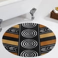 thumbnail image 1 of African Mud Cloth Artistry Art Round Carpet Circle Rug Outdoor Patio Area Rug Washable Large Area Rugs Hallway Room Decor Fitness Mats, 1 of 8