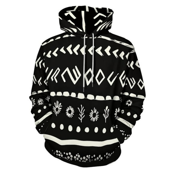 African Mud Cloth Black And White-2 3D Print Hoodie Men Women Autumn Thin Pullover Sweatshirt Vintage Streetwear Tops