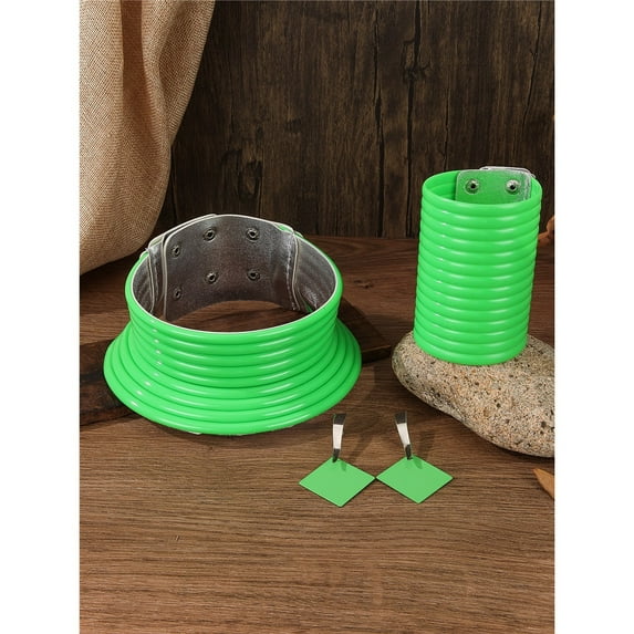 African National Choker Collars Leather Chunky Punk Necklace Earring Bracelet Set Gothic Statement Necklaces for Women