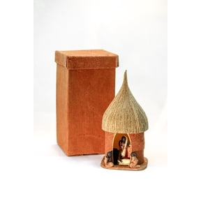 African Nativity with Bark Cloth Box - Fair Trade from Uganda