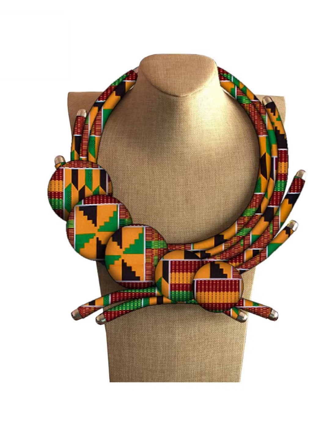 African Print Web Collar Shoulder Necklace / Ankara Statement Necklace /  African Print Choker Necklace / Lace Collar Statement Necklace - Etsy