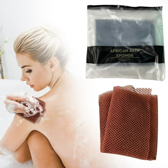 African Net Sponge African Exfoliating Sponge Black Owned Back Scrubber 30 Inch Long For Normal To Sensitive Skin For Daily Use Earth