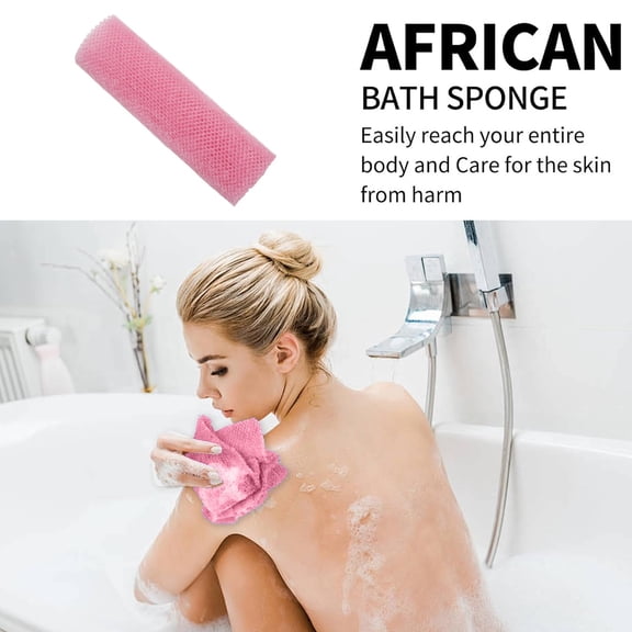 African Net Sponge Exfoliating Bath Towel Long Body Scrubber For Smooth Skin Shower Deep Cleansing Back Scrubber Reusable And Durable