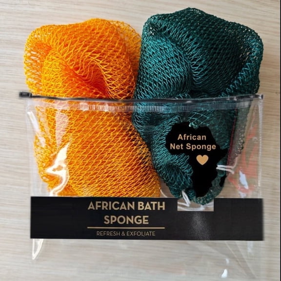 African Net Sponge, Exfoliating Body Scrubber, Body Exfoliator, Long Net Sponge, Shower Bath Accessories, Back Foot Scalp Scrub, Flat Dead Skin Remover Body Wash