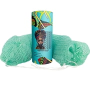 African Net Sponge, Premium Exfoliating Body Scrubber, Extra Long Bath Sponge for Shower, Exfoliating Washcloth for Smooth Skin, 1 Pack Seafoam