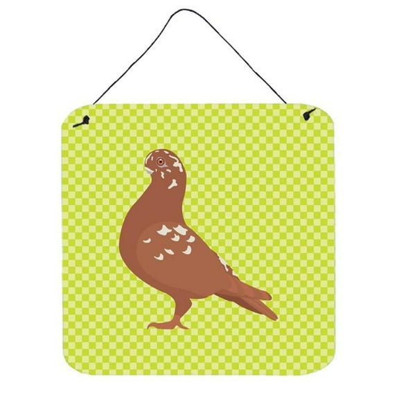 African Owl Pigeon Green Wall or Door Hanging Prints, 6 x 6 in.