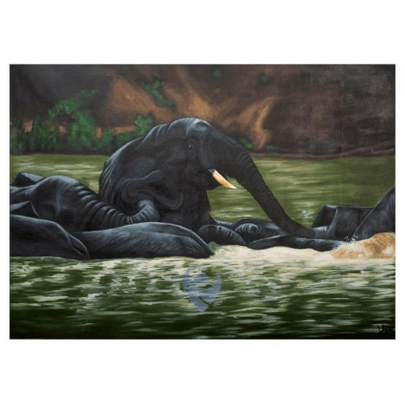 African Painting Mole Game Reserve Landscape Paintings, Paintings Wall Decor, African Decor