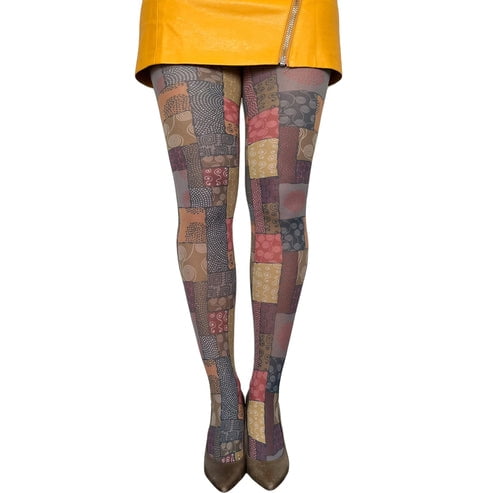 African Patchwork Patterned Tights For Women
