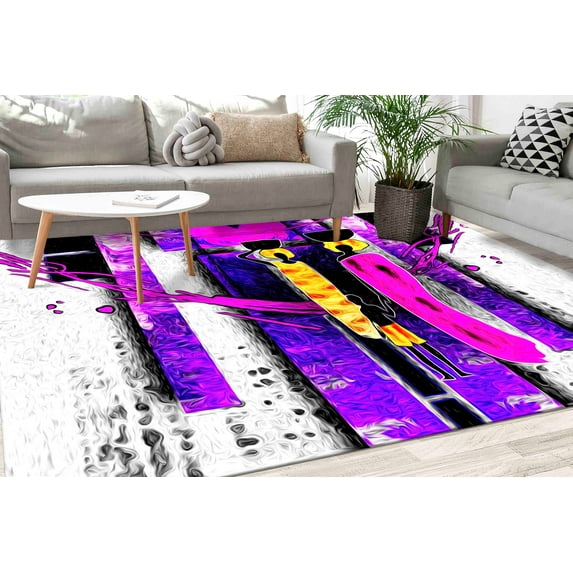 African People Rug, Black Woman Rug, African Woman Rug, Accent Rug, Front Door Rug, Thin Rug, Gift For Him, Ethnic Rugs, 3D Printeds Rug, 2'x3' - 60x90 cm