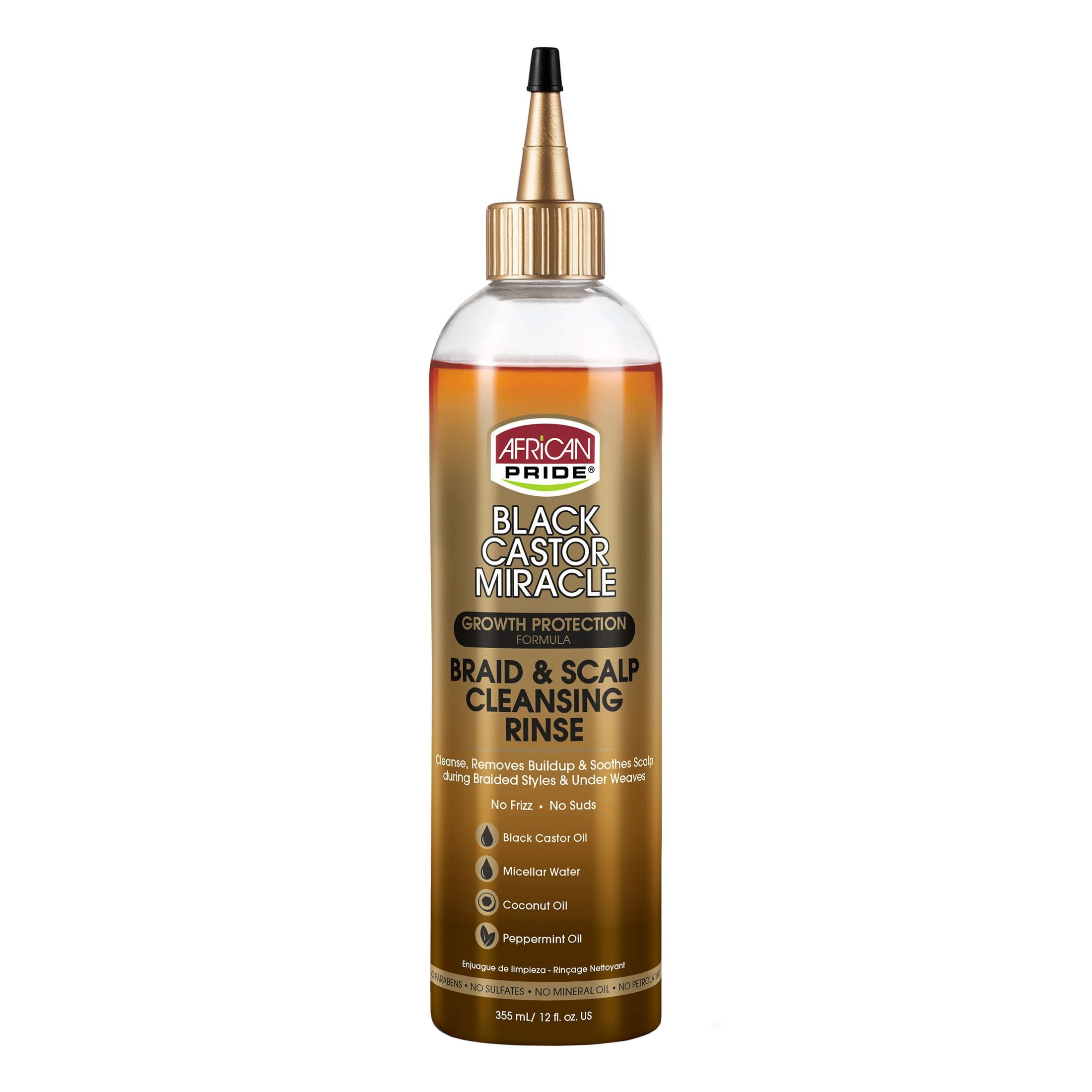 African Pride Black Castor Rinse, 12 Oz, Clarifying for Braids ...