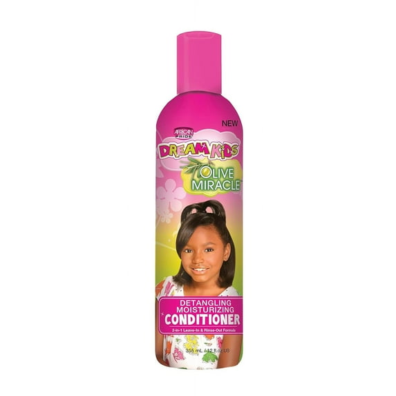 African Pride Dream Kids Detangling Moisturizing Conditioner, Olive Miracle, 12 oz, 6 Pack