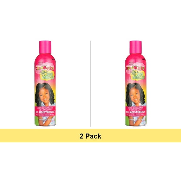 African Pride Dream Kids Olive Miracle Anti-Breakage Detangling Oil Moisturizer, 8 Oz - 2 Pack