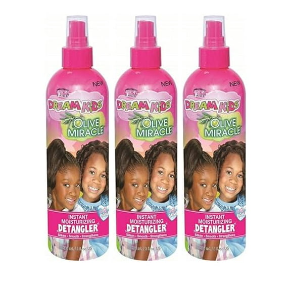 African Pride Dream Kids Olive Miracle Detangler 8 Ounce (235ml) (3 Pack)