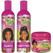 African Pride Dream Kids Olive Miracle Detangling Moisturizing 3 SET [Shampoo & Conditioner & Smooth Edges] * BEAUTY TALK LA *