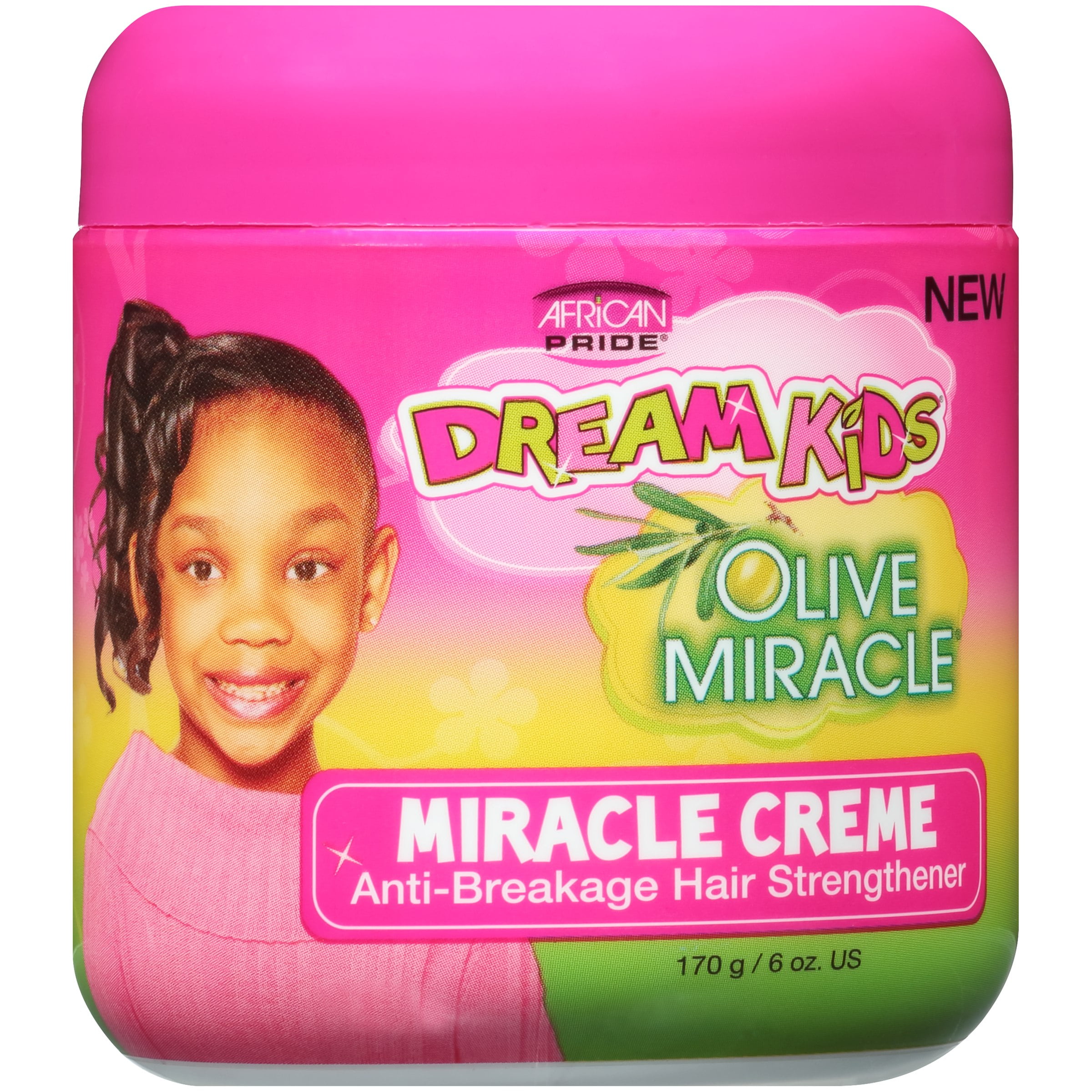 African Pride Dream Kids Olive Miracle Hair Cream, 6 oz. Jar