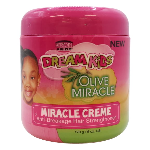 African Pride Dream Kids Olive Miracle Hair Strengthener Miracle Creme 6 Oz., Pack of 3