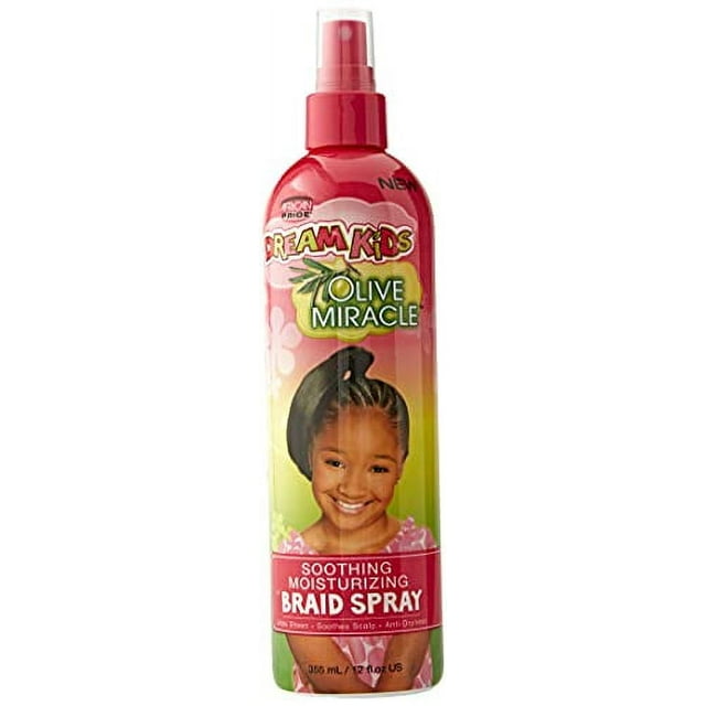 African Pride Dream Kids Olive Miracle Moisturizing Braid Spray Helps
