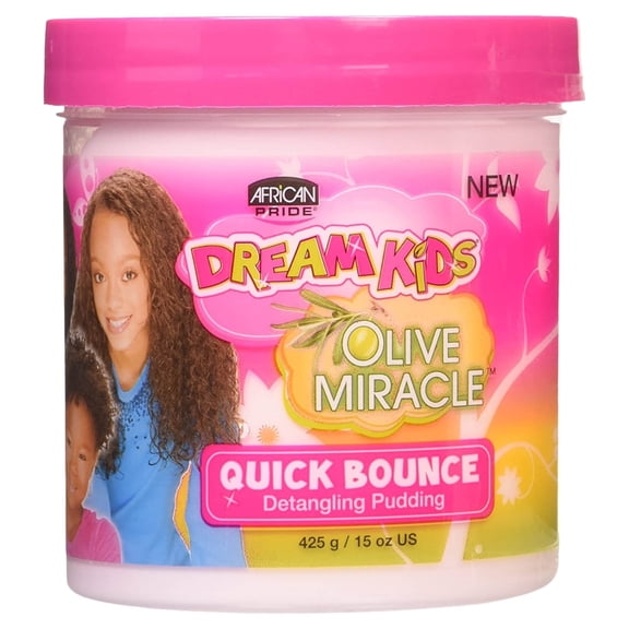 African Pride Dream Kids Olive Miracle Quick Bounce Detangling Hair Pudding 15 Oz., Pack of 6