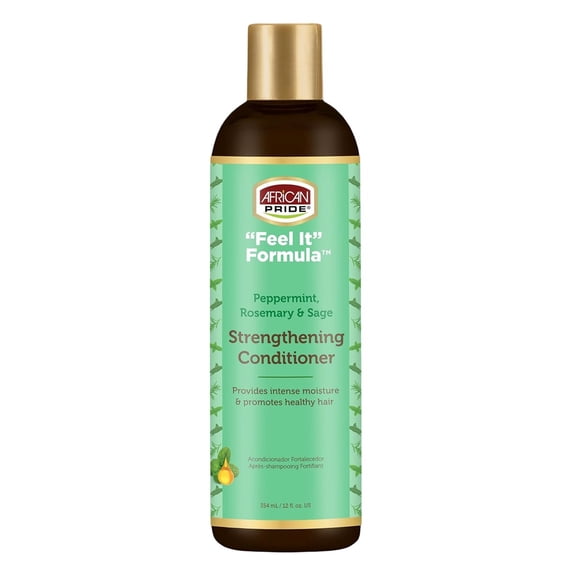 African Pride "Feel It" Formula Peppermint, Rosemary & Sage Strengthening Conditioner 12 Ounce