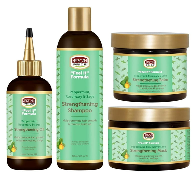 African Pride, Hair Growth Oil Bundle, 4 Pack, Strengthening