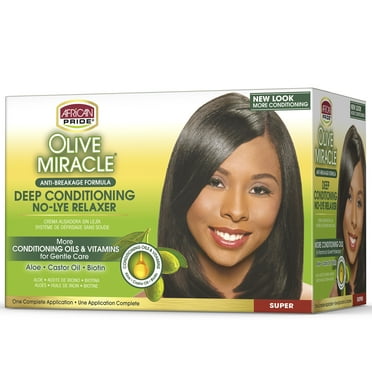 African Pride Miracle Deep Conditioning Relaxer System Super, Coiled Hair, Clarifying