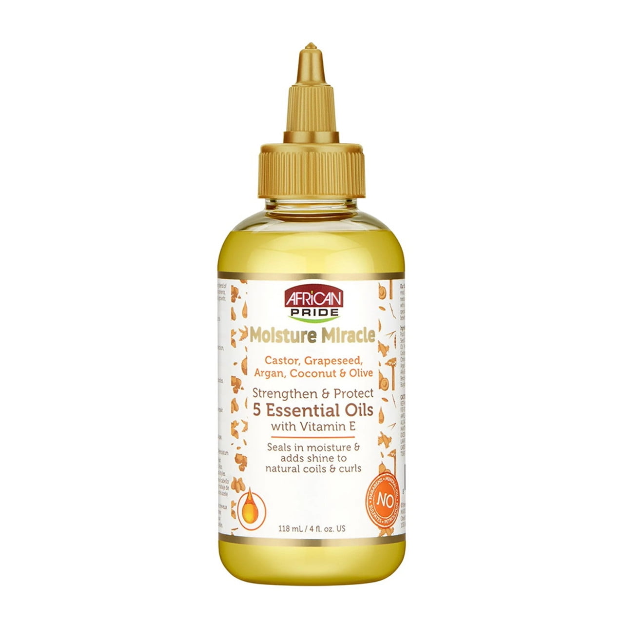 African Pride Moisture Miracle 5 Essential Oils with Vitamin E, 4 Oz, 6 Pack