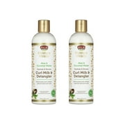 African Pride Moisture Miracle Aloe Curl Milk & Detangler, Net.wt 12 fl.oz 2