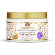 African Pride Moisture Miracle Curl Cream, Hydrate & Strengthen 12oz., Curly Hair Types