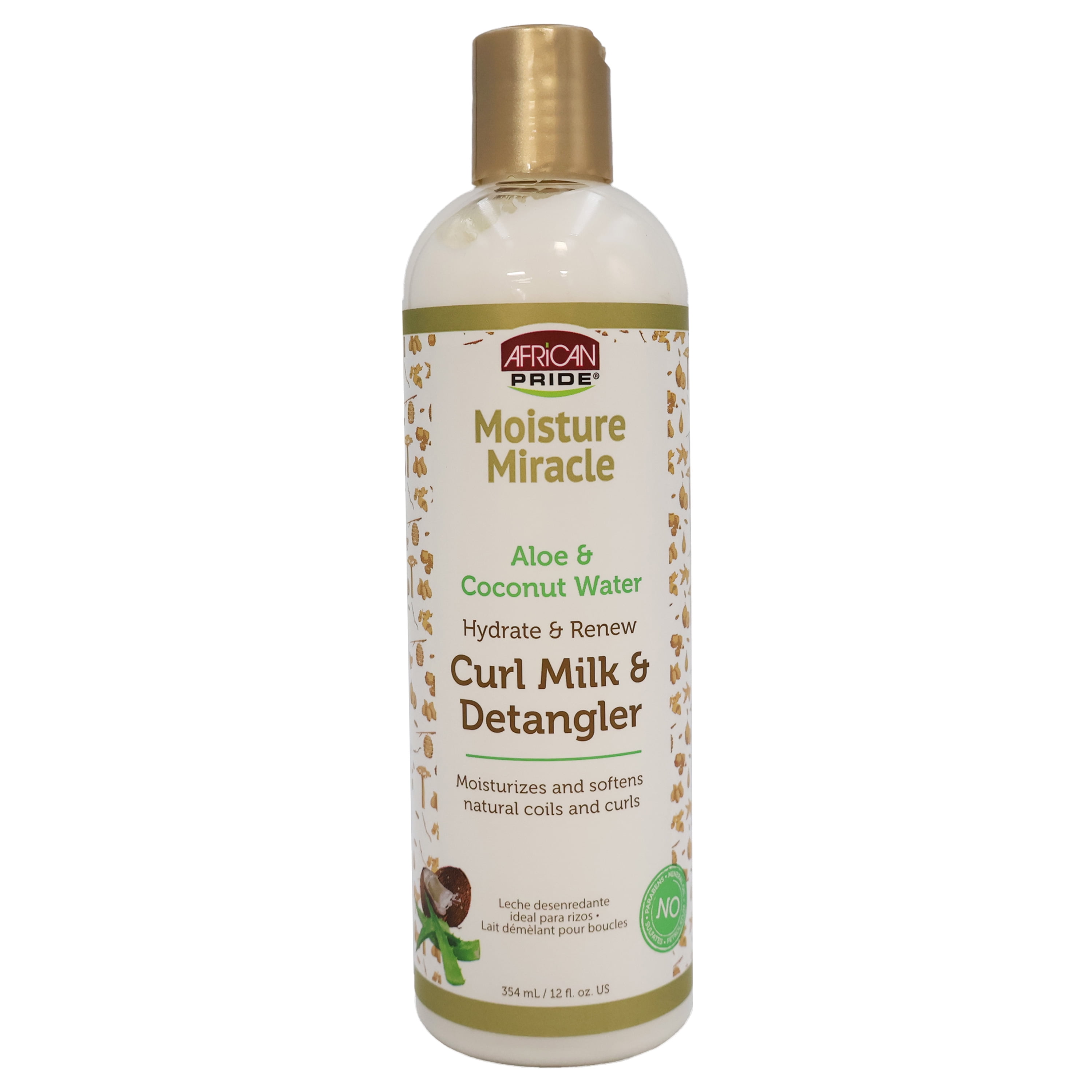 African Pride Moisture Miracle Curl Milk & Hair Detangler 12 oz
