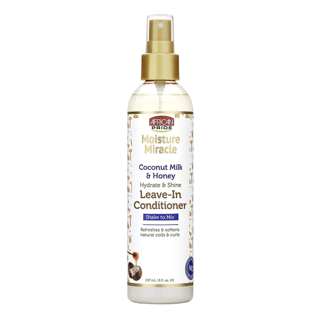 African Pride Moisture Miracle Leave In Conditioner With Coconut Milk And Honey, 8 Oz, 6 Pack